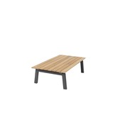 Ravenna salontafel met teak tafeblad 120 x 65 x 35 cm.