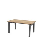 Salix hoge salontafel met teak tafelblad 120 x 65 x 55 cm.
