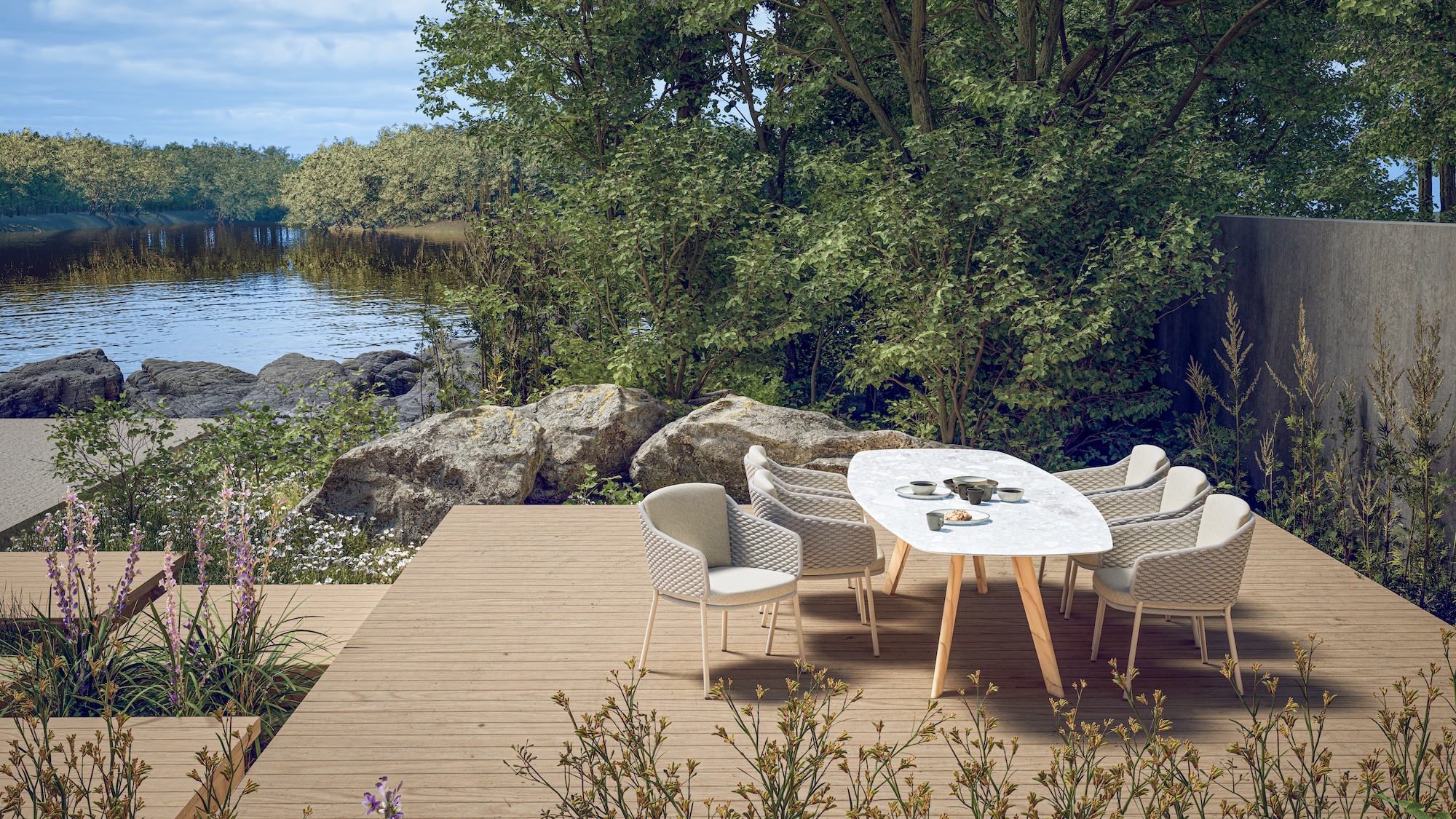 4 Seasons Outdoor Eros dining stoel incl. 2 kussens