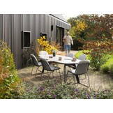 4 Seasons Outdoor Veneto stapelbare dining stoel RVS incl. kussen