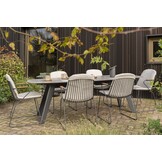 4 Seasons Outdoor Veneto stapelbare dining stoel RVS incl. kussen