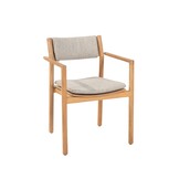 4 Seasons Outdoor Levi stapelbare dining stoel teak incl. 2 kussens