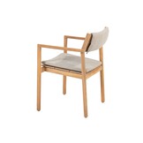 4 Seasons Outdoor Levi stapelbare dining stoel teak incl. 2 kussens