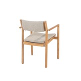 4 Seasons Outdoor Levi stapelbare dining stoel teak incl. 2 kussens