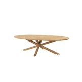 Prado low dining tafel  ovaal  240 x 115 cm.