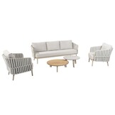 4 Seasons Outdoor Eva loungeset 3-zit lounge bank + 2x lounge stoel