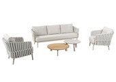 4 Seasons Outdoor Eva loungeset 3-zit lounge bank + 2x lounge stoel