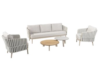 4 Seasons Outdoor Eva loungeset 3-zit lounge bank + 2x lounge stoel
