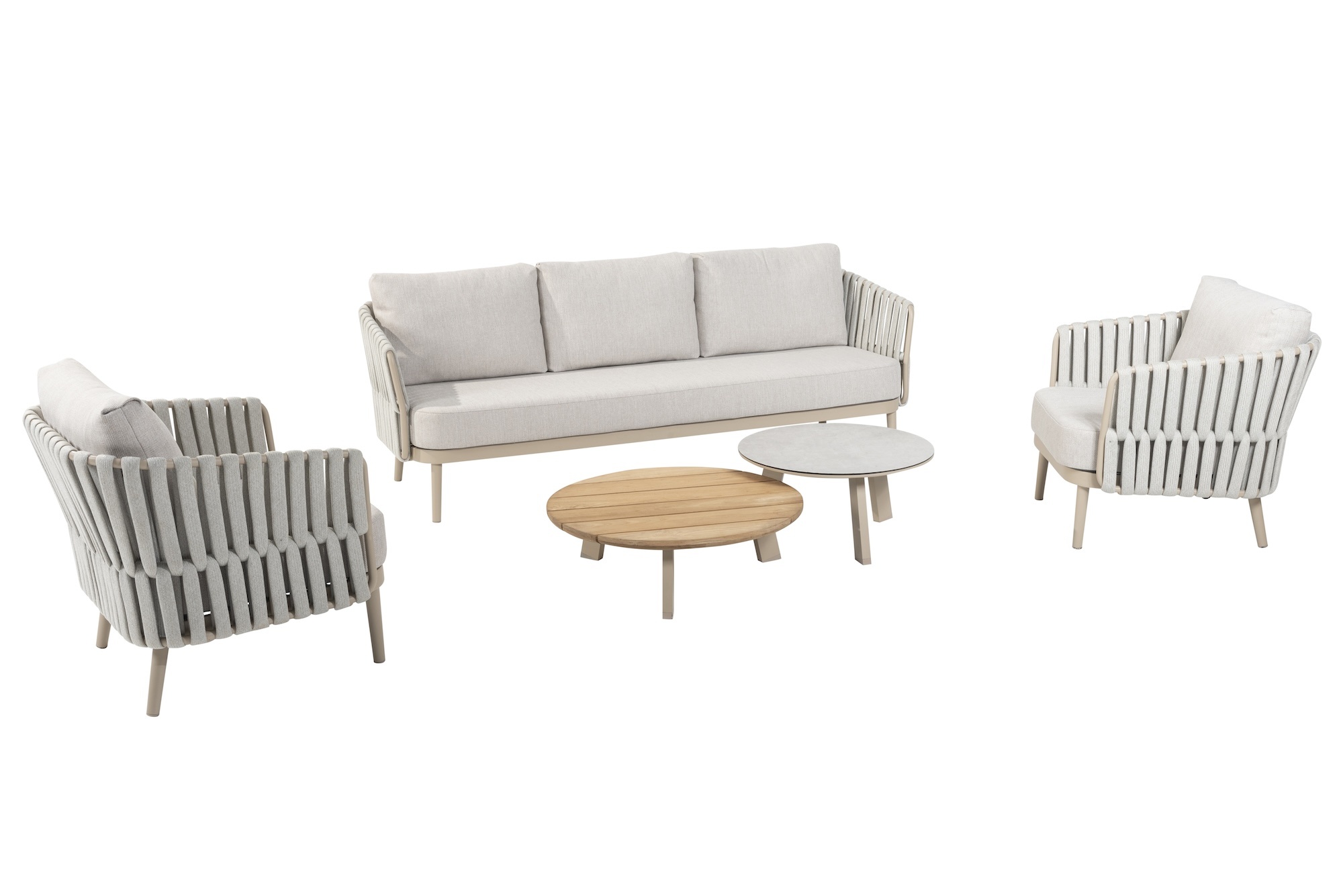 4 Seasons Outdoor Eva loungeset 3-zit lounge bank + 2x lounge stoel