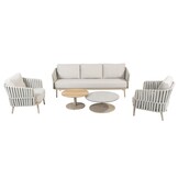 4 Seasons Outdoor Eva loungeset 3-zit lounge bank + 2x lounge stoel