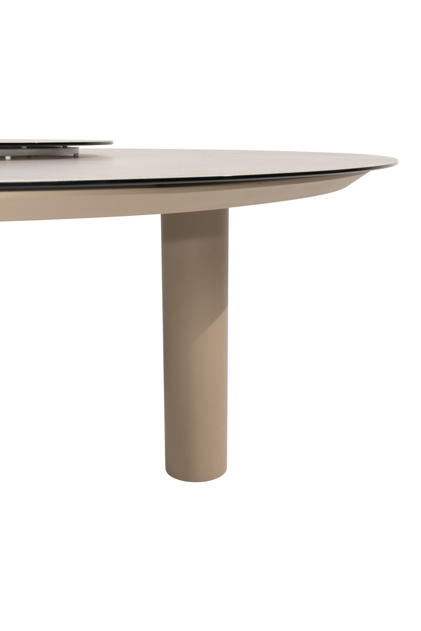 Donato eettafel 160 cm. Ø met geprint keramiek tafelblad