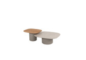 Demi set van 2 salontafels 50 x 60 en 70 x 80 cm.