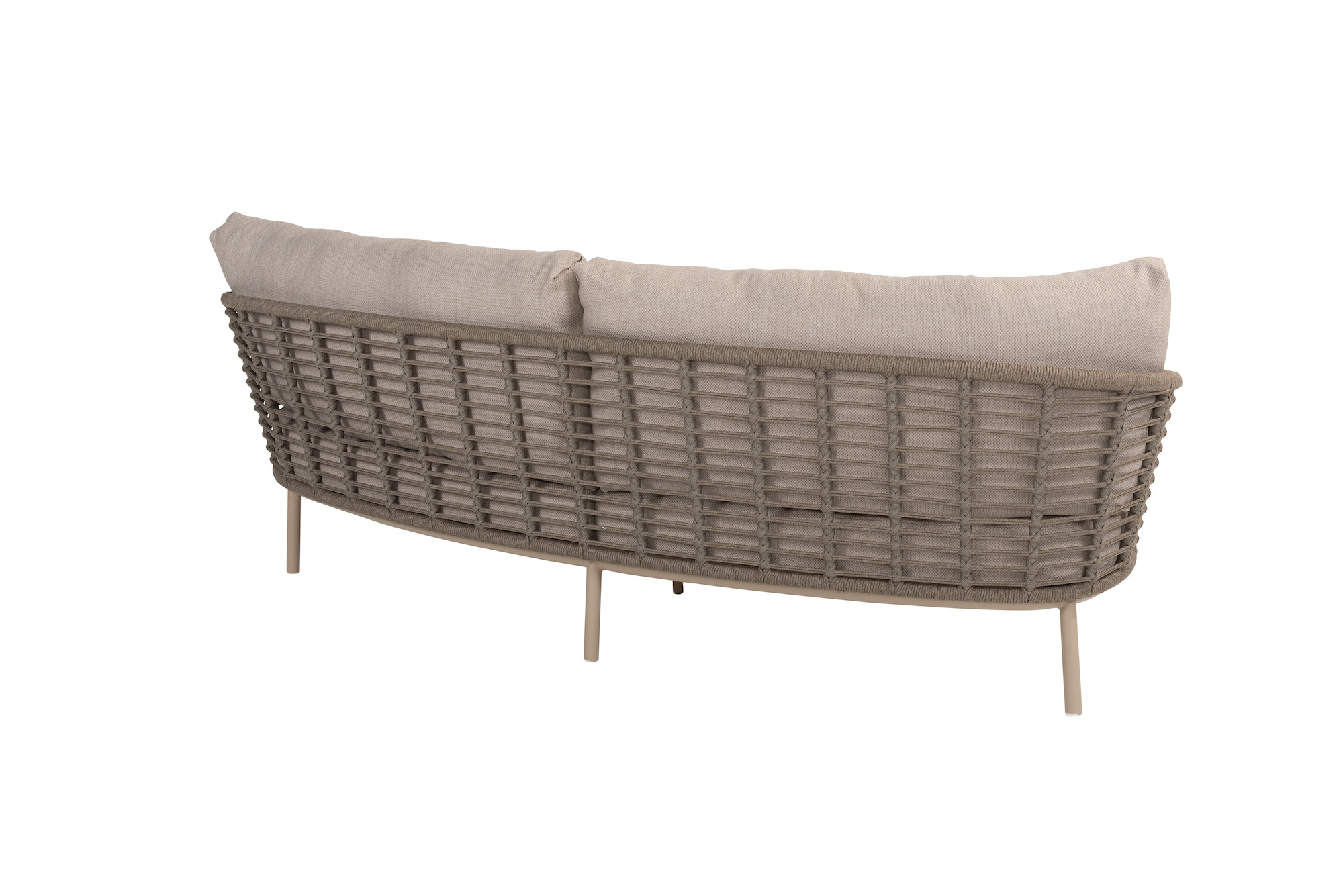 4SO Puglia loungeset latte, 3-zits loungebank + 2x lounge stoel