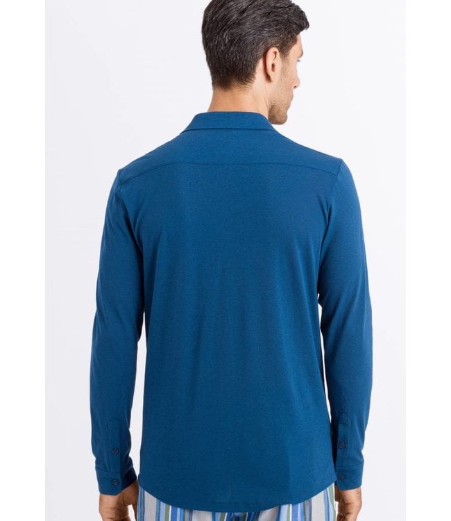 Luca Button Shirt Dark Sea (075646)