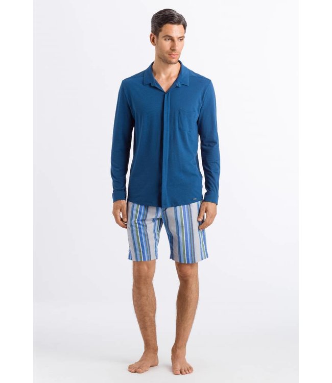 Luca Button Shirt Dark Sea (075646)