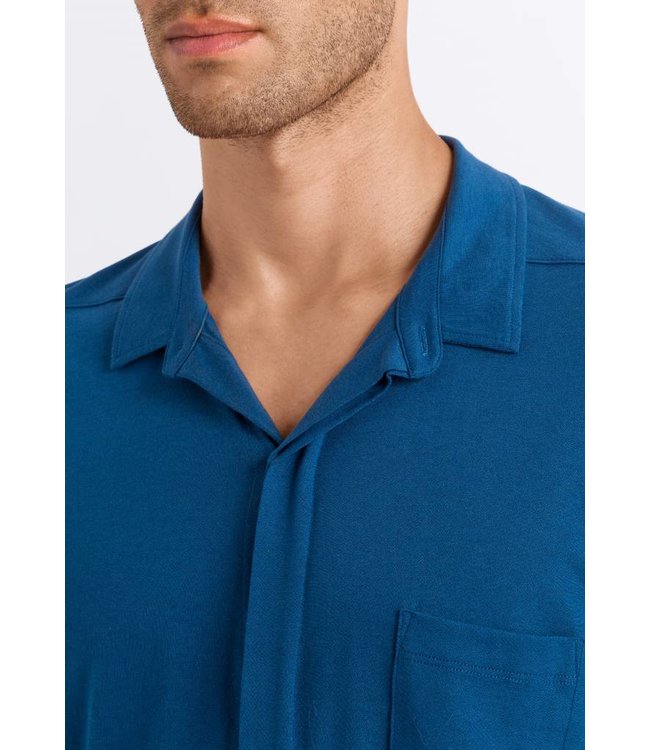 Luca Button Shirt Dark Sea (075646)