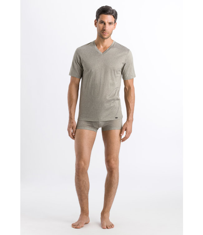 Sporty Stripe V-Neck T-Shirt Toned Green Stripe (074083)