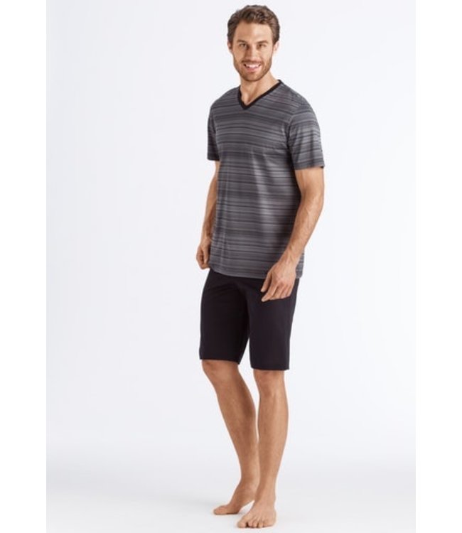 Hanro Darian Short Pajama Grey Stripe (SALE)