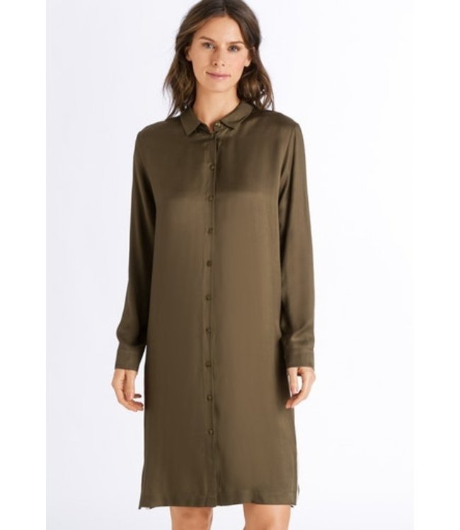 Nori Long Sleeve Nightdress Strong Olive (SALE)