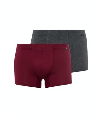 Cotton Essentials Pants 2-Pack Ruby/Coal Melange (SALE)