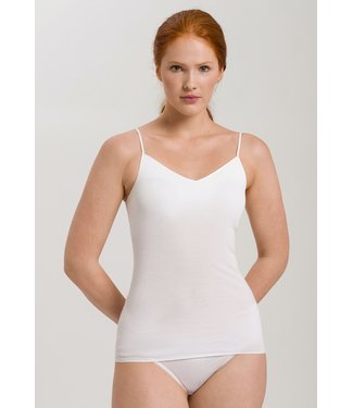 Cotton Seamless Spaghetti Top Padded White