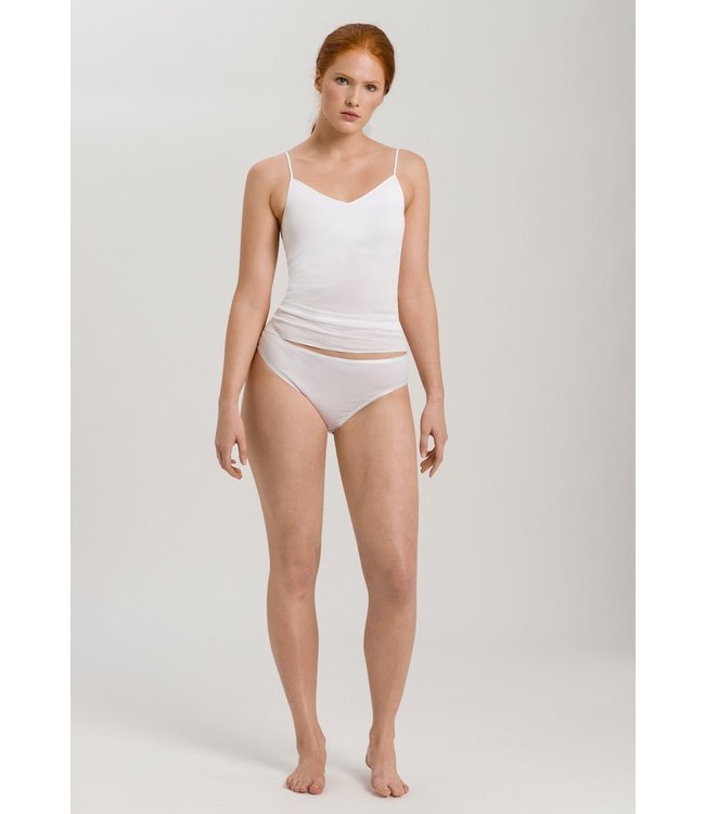 Cotton Seamless Spaghetti Top Padded White (071605)