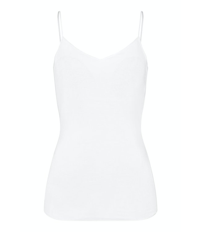 Cotton Seamless Spaghetti Top Padded White (071605)