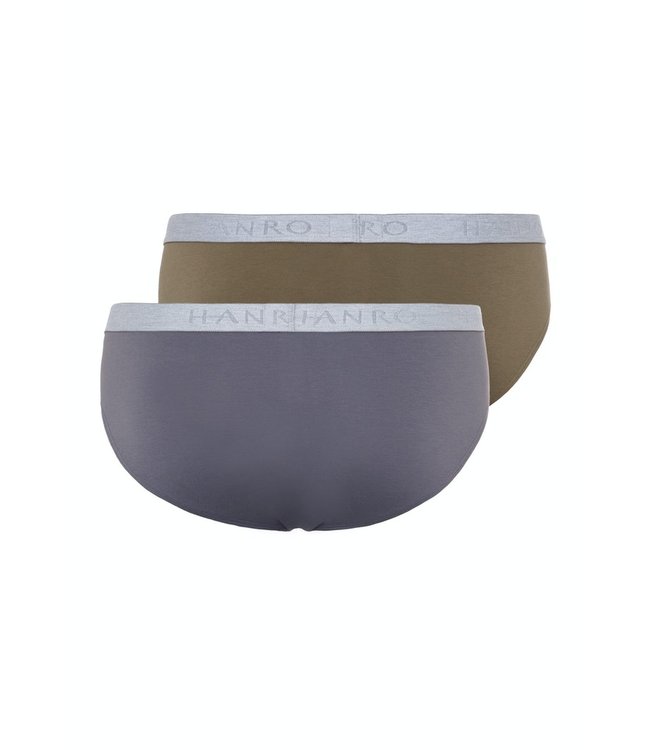 Cotton Essentials Briefs 2-Pack Dusky Green/Deep Onyx (073075)