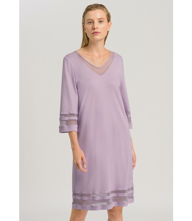 Delia 3/4 Sleeved Nightdress Lavender Cream (SALE)