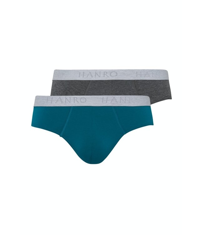 Cotton Essentials Briefs 2-Pack Deep Lagoon/Coal Melange (073075