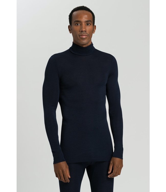 Woolen Silk Turtle Neck Deep Navy