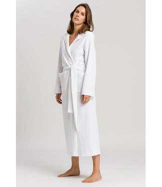 Hanro Robe Plush Hooded White (LAST ITEMS)