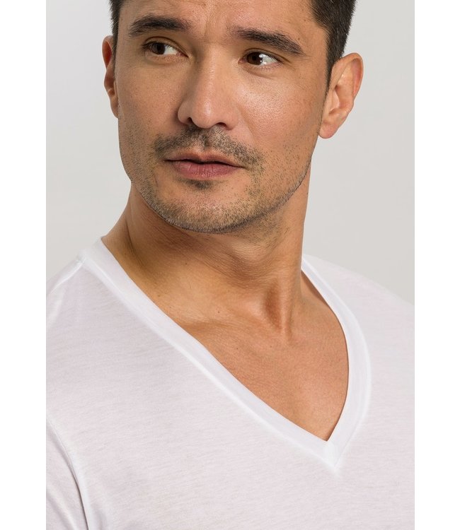 Cotton Sporty Shirt V-Neck White (073510)