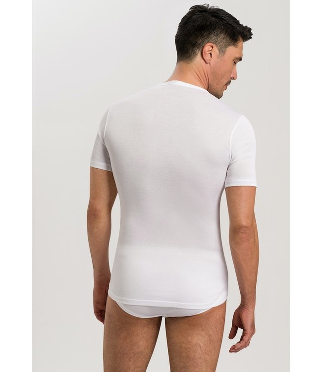 Hanro Cotton Pure V-neck Shirt White (073665)