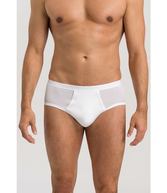 Hanro Cotton Pure Midi Brief With Fly White (073631)