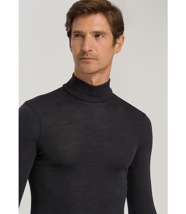 Woolen Silk Turtle Neck Anthracite (073403)