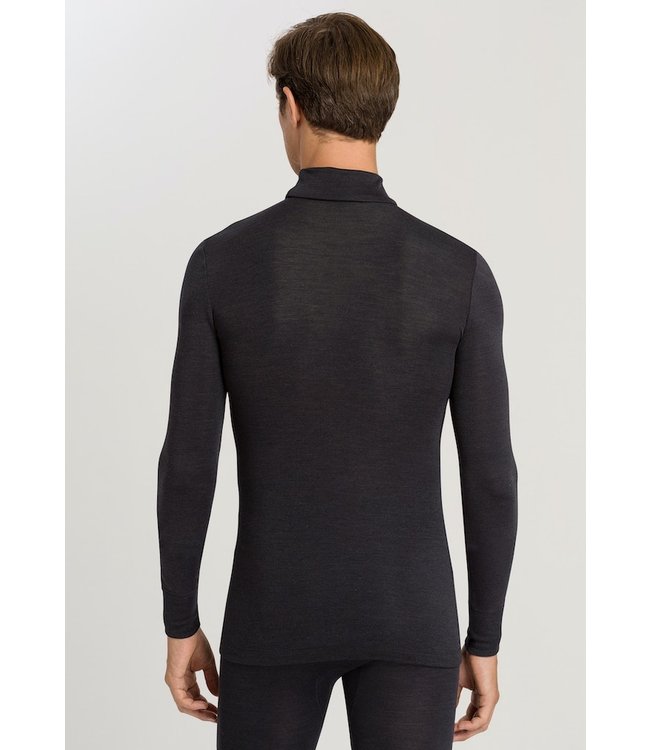 Woolen Silk Turtle Neck Anthracite (073403)