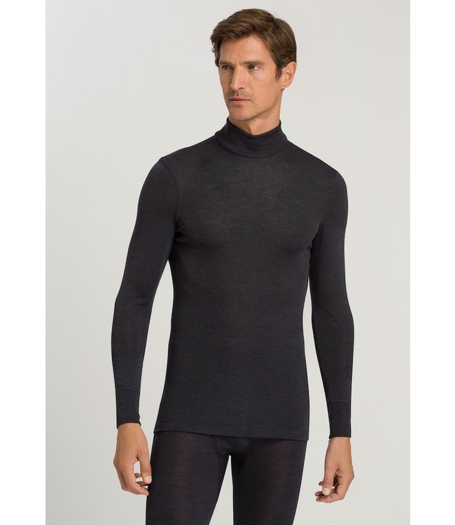 Hanro Woolen Silk Turtle Neck Anthracite (073403)