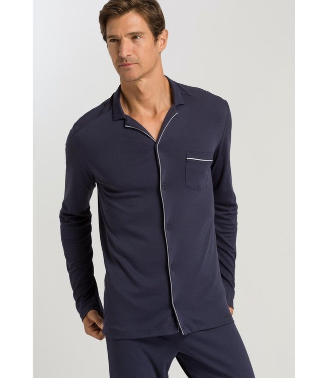 Hanro Night & Day Pyjama Set Black Iris (Donkerblauw) (SALE)