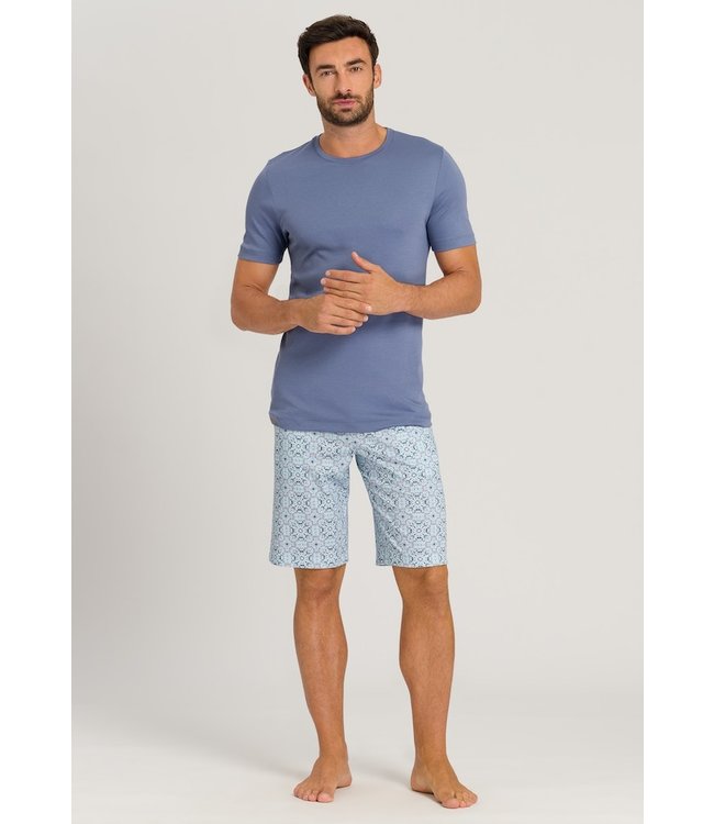 Night & Day Short Pajama Blue Tile Print (075110)