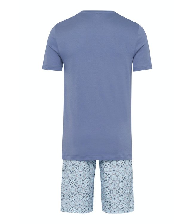 Night & Day Short Pajama Blue Tile Print (075110)