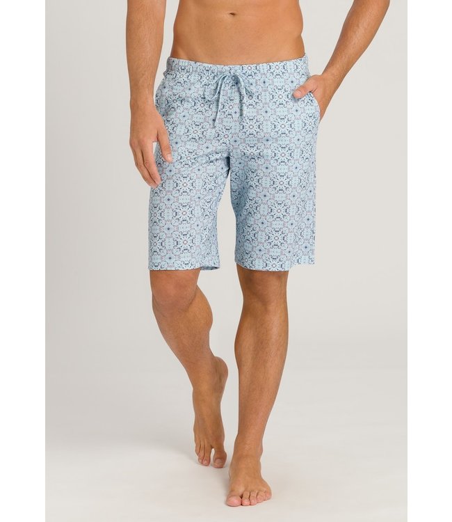 Night & Day Short Pants Blue Tile Print (075513)