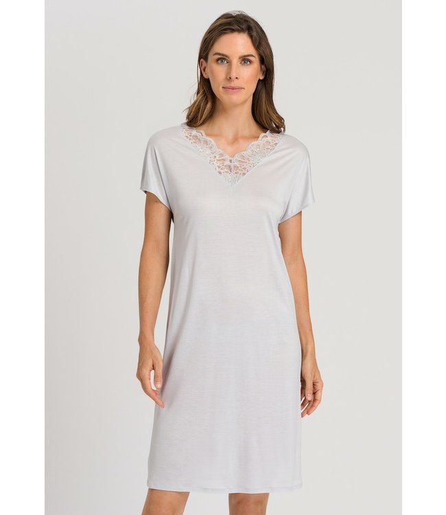 Mae Short Sleeve Nightdress Silver Grey