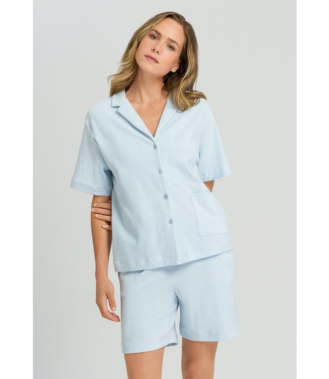 Sleep & Lounge Short Sleeve Shirt Misty Blue
