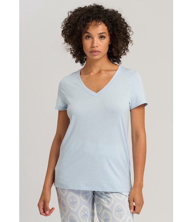 Sleep & Lounge Short Sleeve Shirt Misty Blue
