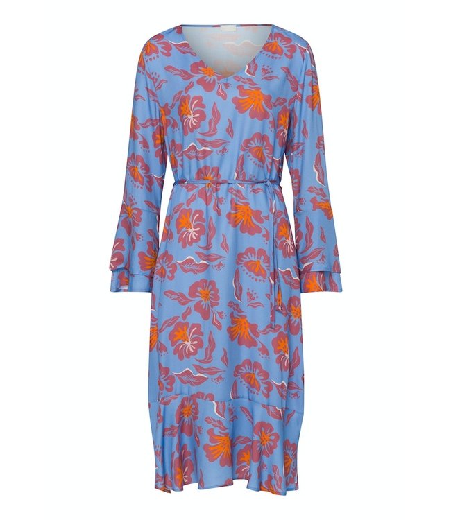 Sunny Vibes Long Sleeve Dress Vivid Flowers (078731)