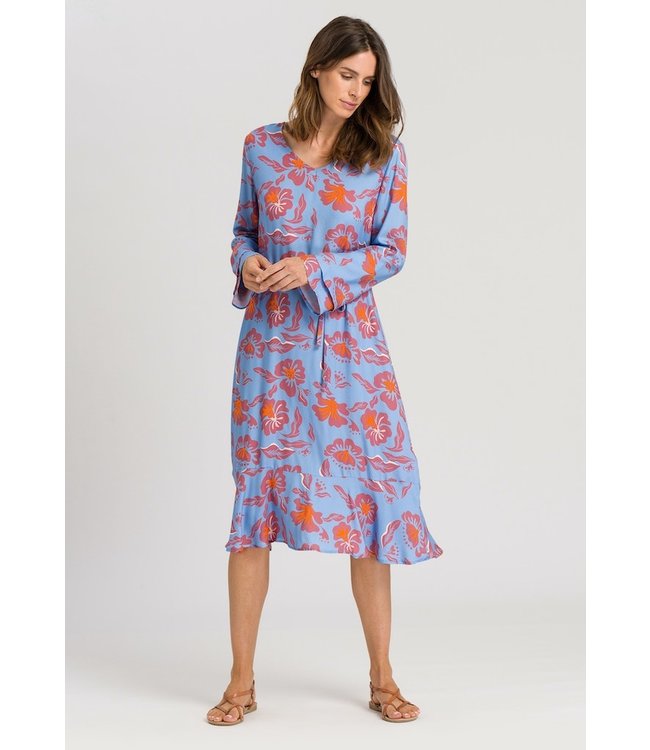 Sunny Vibes Long Sleeve Dress Vivid Flowers (078731)