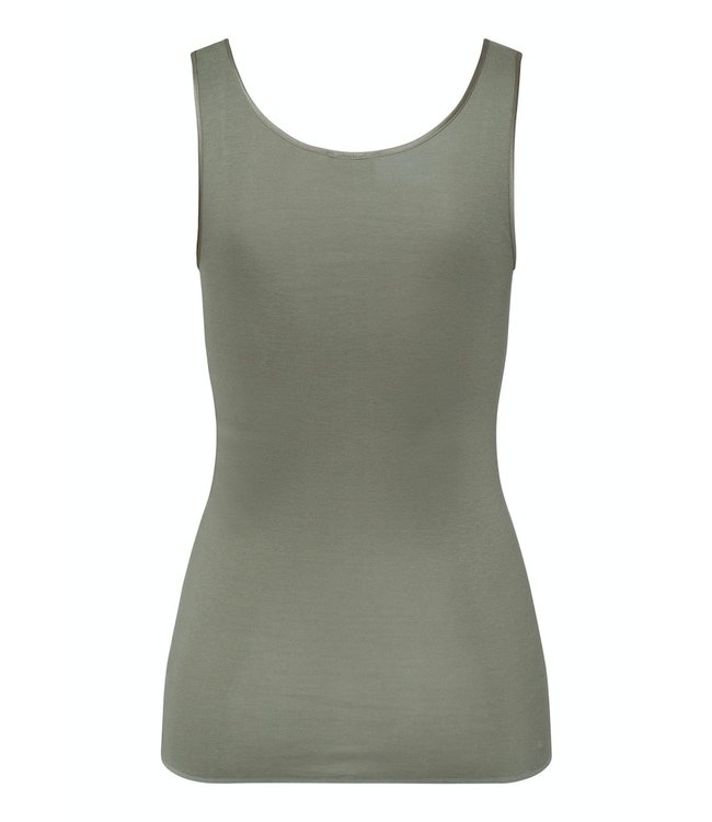 Cotton Seamless Tank Top Antique Green (071604)