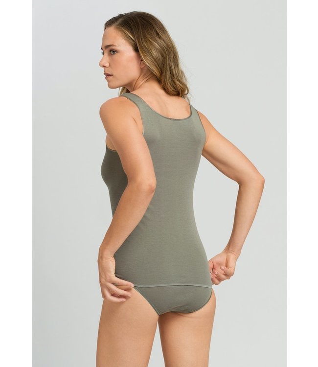 Cotton Seamless Tank Top Antique Green (071604)