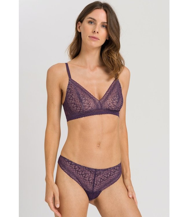 Thalie Soft Cup Bra Animal Lace Boysenberry